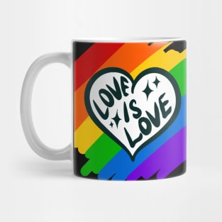 Love is Love LGBTQ Pride Heart Mug